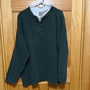 C.E. Schmidt Workwear Men's Dark Green Henley Thermal Shirt, Size 3X
